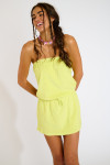 KIRSTEN SEASPONGE yellow terry cloth bustier dress - 1