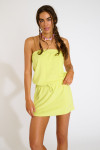 KIRSTEN SEASPONGE yellow terry cloth bustier dress - 3