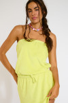 KIRSTEN SEASPONGE yellow terry cloth bustier dress - 4