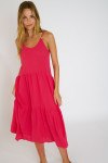LAGUNA CAMERON roze katoenen lange jurk - 4