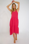 LAGUNA CAMERON roze katoenen lange jurk - 5