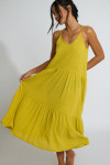 Abito lungo color curry in cotone LAGUNA CAMERON - 4