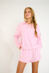 Felpa polo in spugna rosa LEIGHTON SPONGETIME - 3