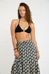 LOLLY SARONG lange zwarte rok met volant - 4
