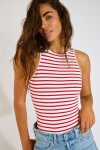 LUNELY NAUTICAL red striped one-piece swimsuit