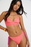 Maillot de bain 2 pièces froncé fuchsia MIKO & CAOCA BEACHBOP - 2