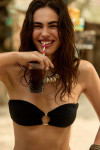 MYERO & OLA BLACK black bandeau two-piece swimsuit