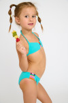 Bikini bandeau turquesa para niña M ARLO SPRING