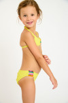 M ARLO SPRING yellow bandeau two-piece swimsuit for girls