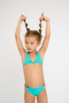 Maillot de bain 2 pièces turquoise pour fille M KLAYA SPRING