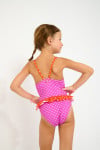 Bañador rosa para niña M LEAFY SPLASHMANIA