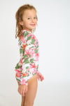 Bañador anti-UV con estampado tropical para niña M SPLASHY TAHITI