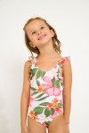 M TUNES TAHITI tropical print one-piece swimsuit for girls
