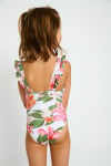 M TUNES TAHITI tropical print one-piece swimsuit for girls