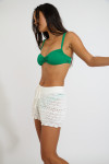 OCAMPO APOCADA white crochet shorts