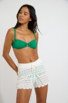 OCAMPO APOCADA white crochet shorts