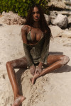 OCTAVIE HAYATO openwork khaki beach dress - 3