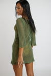 OCTAVIE HAYATO openwork khaki beach dress - 7