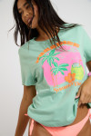 T-shirt oversize azzurro con stampa PARAJA BAYLIFE - 4
