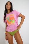 Camiseta amplia rosa con estampado PARAJA BAYLIFE