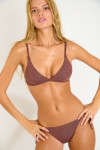 Maillot de bain 2 pièces marron PASSO & MASSA SPARKLESUN