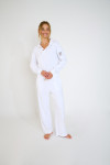 Pantaloni jogging in spugna bianca PLANK SPONGETIME - 3