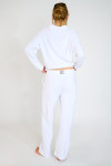 Pantaloni jogging in spugna bianca PLANK SPONGETIME - 2