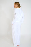 Pantaloni jogging in spugna bianca PLANK SPONGETIME - 5