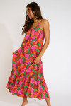 VAELY BRIDWISH gemengd linnen lange jurk - 5
