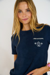 WAKEY PALMSPONGE marineblauw terry t-shirt - 4