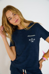 WAKEY PALMSPONGE marineblauw terry t-shirt - 6