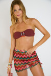 ZINO & RENA TOTEM brown bandeau 2-piece swimsuit - 6