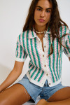 AVILA BLOOMDAY kleurrijk gehaakte blouse - 2