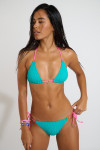 Costume da bagno due pezzi turchese BRAROLENKA POPMIX - 2