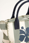 ANI LOHAN Small khaki striped beach bag - 2