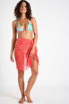 Lange sarong in oranje voile BIG UNI - 2