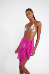 Long sarong in fuchsia voile BIG UNI