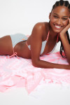 RENATA FOUTASLY Roze stranddoek met seventies-print 