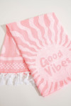 RENATA FOUTASLY Roze stranddoek met seventies-print 