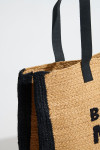KARNAK HABRA black raffia tote bag - 5