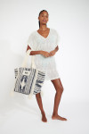 MANAE PASADENA blauwe stoffen tas in Azteekse stijl - 3