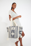 MANAE PASADENA blauwe stoffen tas in Azteekse stijl - 6