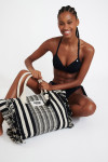 ZAMORA HIOUCHI large tote bag with black and white pattern - 4