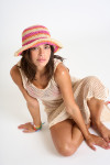 CAMBRIA LOMALIND gehaakte roze bucket hat - 3