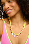 Collana con ciondoli gialla BIGRUB CHOCKER - 4