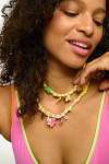 Collana con ciondoli gialla BIGRUB CHOCKER - 7