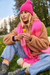 BLISS SAGUENAY Sjaal roze - 1