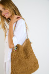 TAZCA PRESCOTT raffia tas - 4