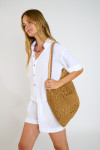 TAZCA PRESCOTT raffia tas - 2