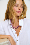 Purple Pendant Necklace BIGRUB CHOCKER - 5